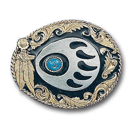 Belt Buckle - Western Claw with Stone